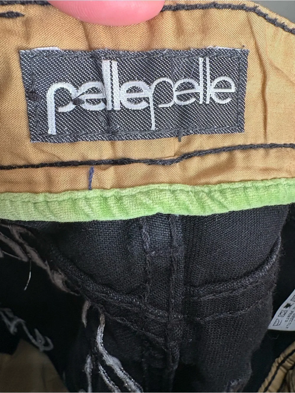 Pelle Pelle Black Embroidered Designer Jeans Women’s Size 28 Straight Leg